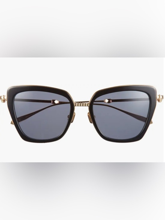 Valentino Garavani Black 52mm Cat Eye Sunglasses with Crossbody Case/Bag main image 4